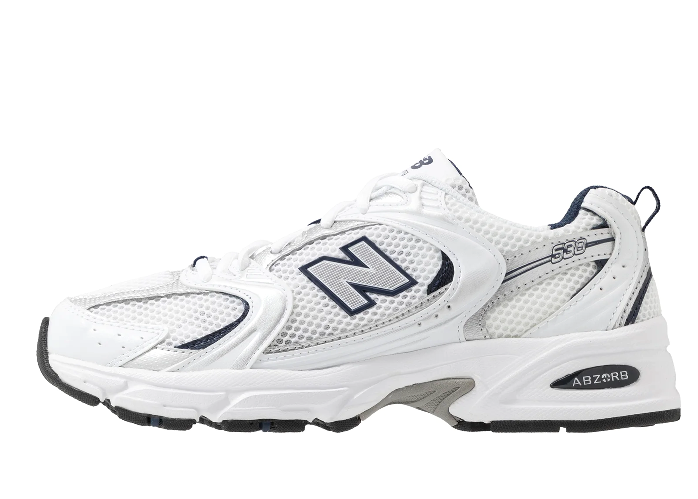 New Balance 530 White Silver Navy