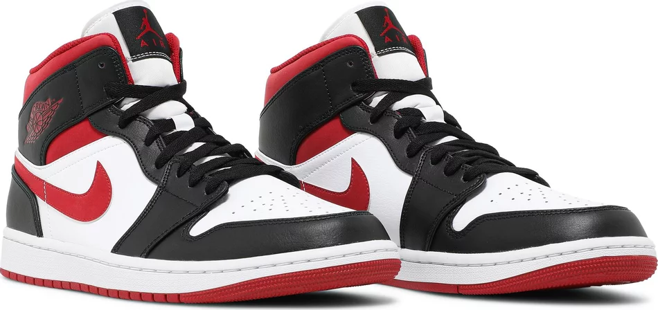 Air Jordan 1 Mid Gym Red Black White DROPJUST.COM
