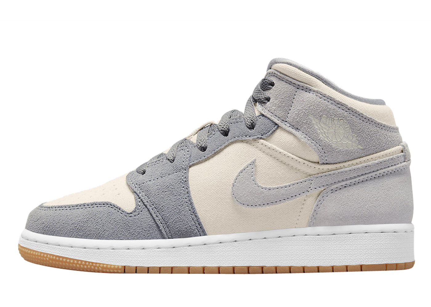 Air Jordan 1 Mid SE Coconut Milk Particle Grey (GS
