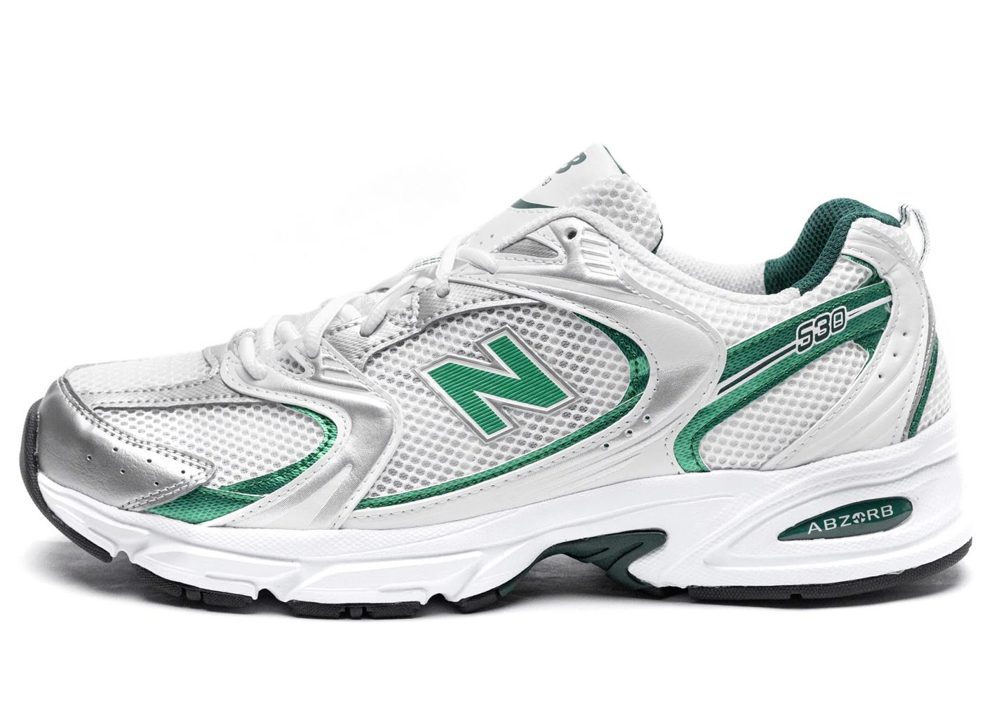 New Balance 530 White Nightwatch Green