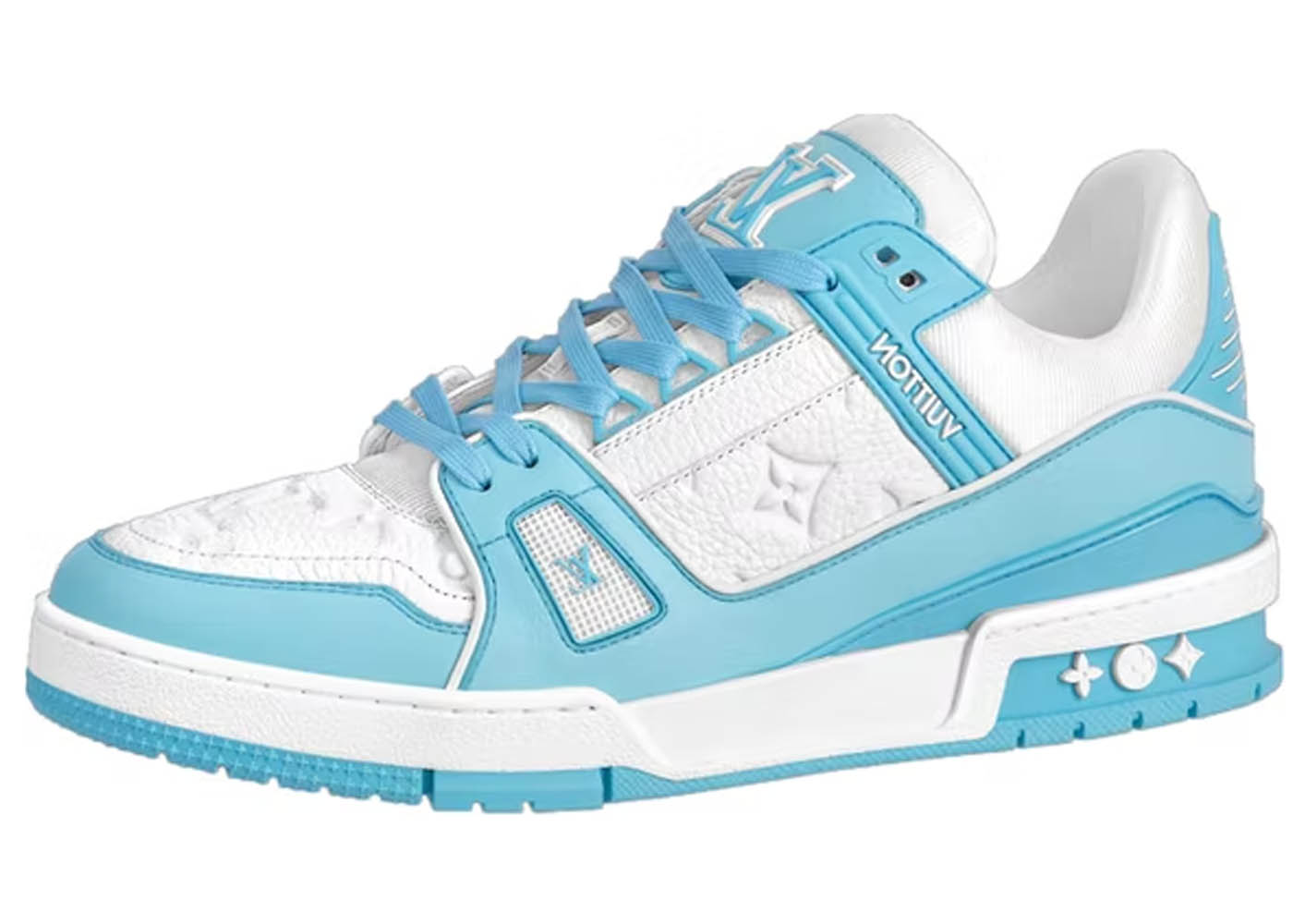 Louis Vuitton Trainer Low White Sky Blue