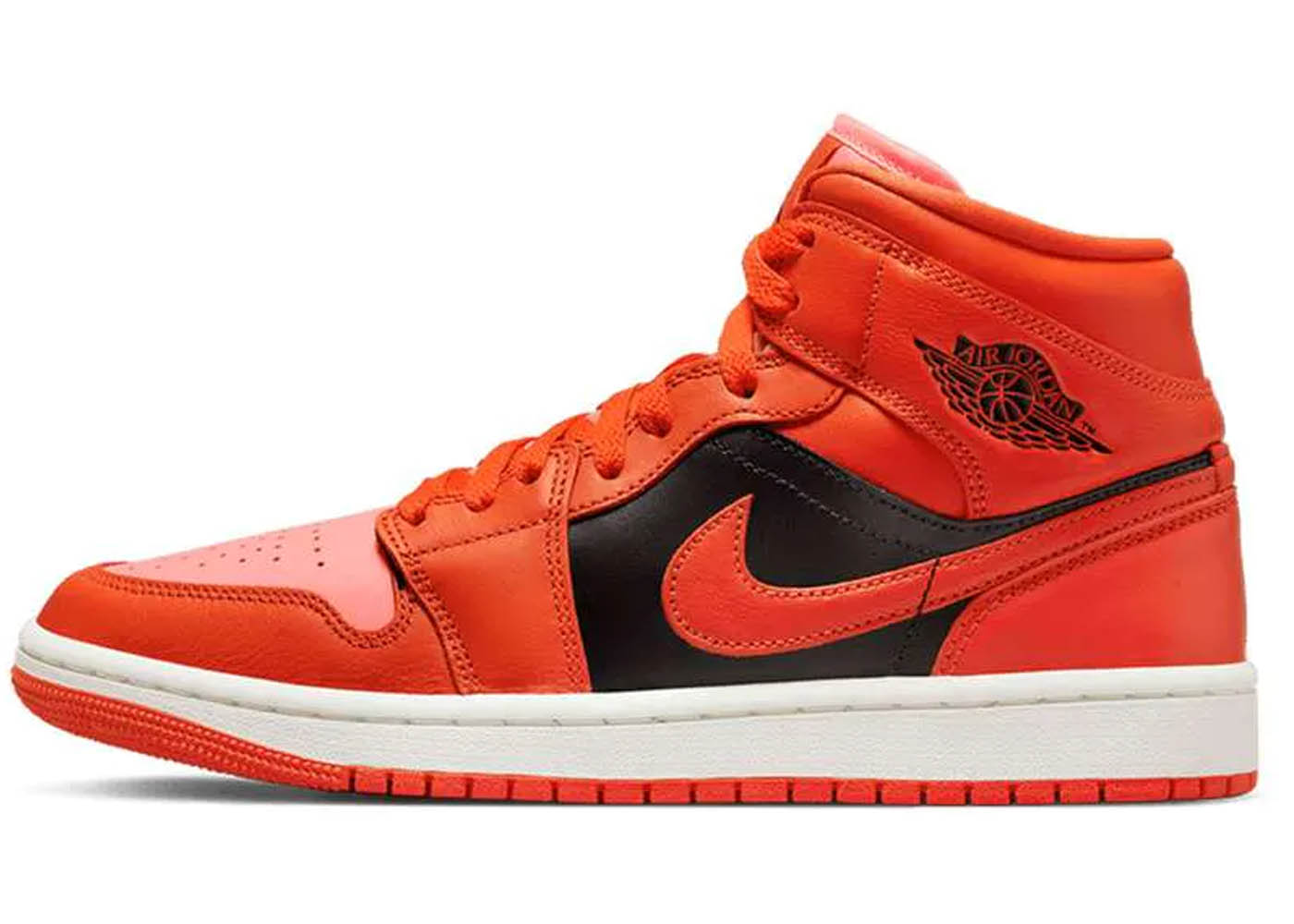 Air Jordan 1 Mid Orange Black (W)