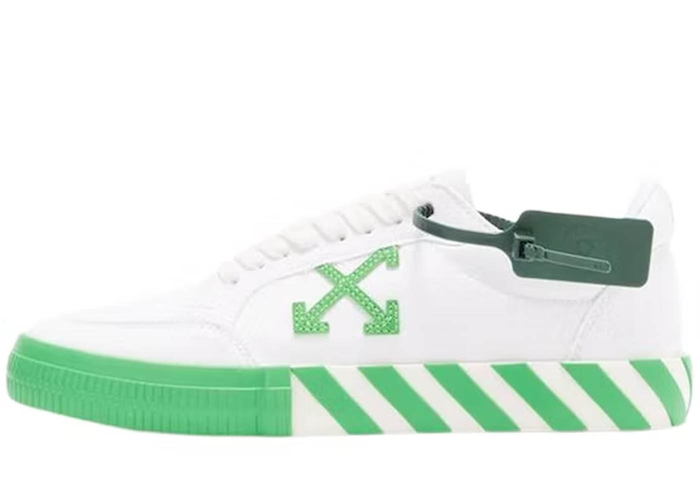 Off-White Vulc Low White Fluo Green | DROPJUST.COM