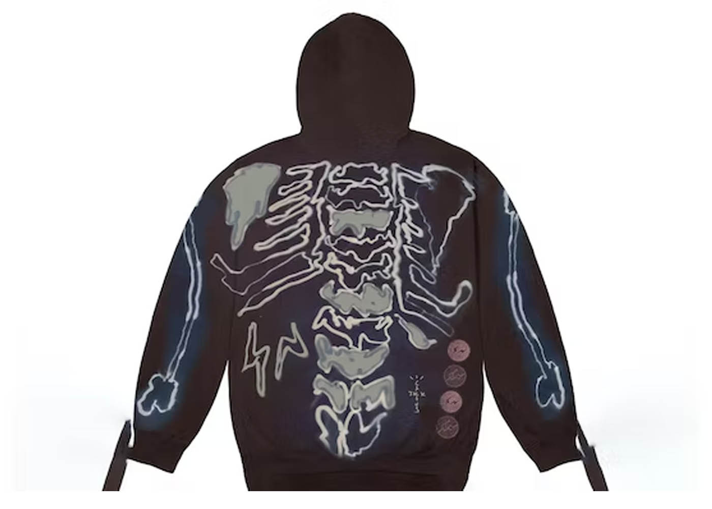 Travis Scott Cactus Jack For Fragment Skeleton Graffiti Full Zip Hoodie
