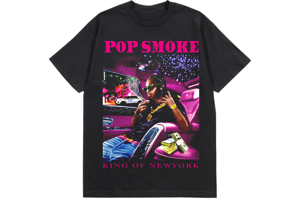 Pop Smoke x Vlone King Of NY T-shirt Black