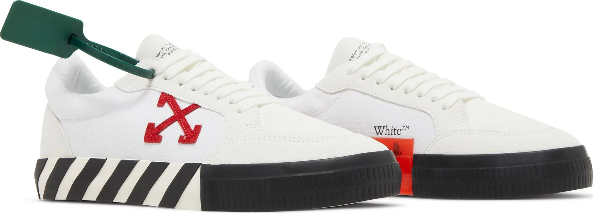 OFF-WHITE Vulc Low White Red Black SS22 | DROPJUST.COM