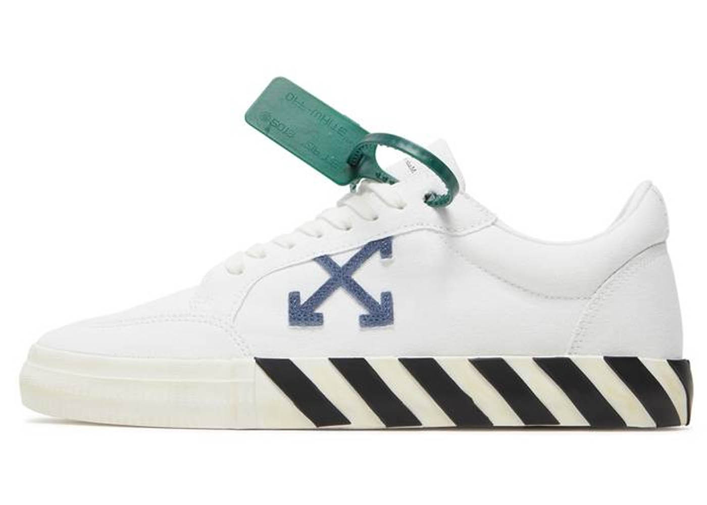 Off-White Vulc Low Cotton White White Blue Grey | DROPJUST.COM