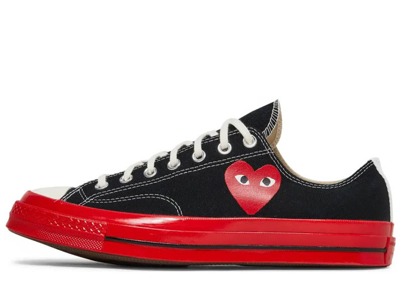 Converse Chuck Taylor All-Star 70 Ox Comme des Garcons PLAY Black Red Midsole