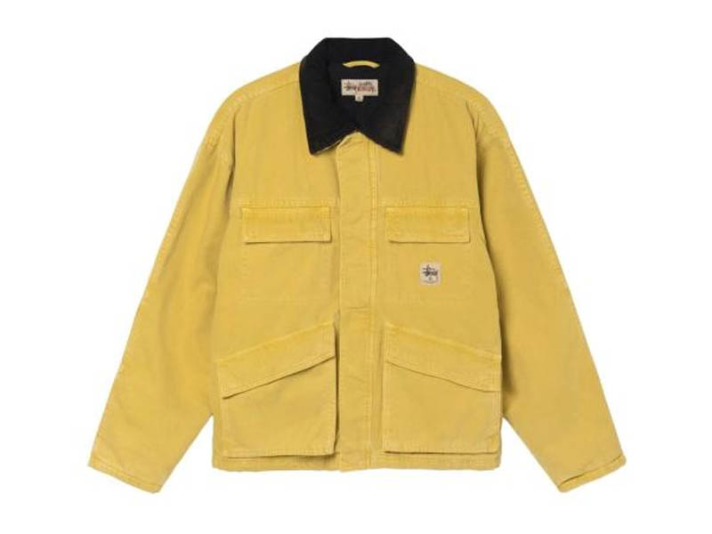 Stussy Washed Canvas Shop Jacket  Yellow