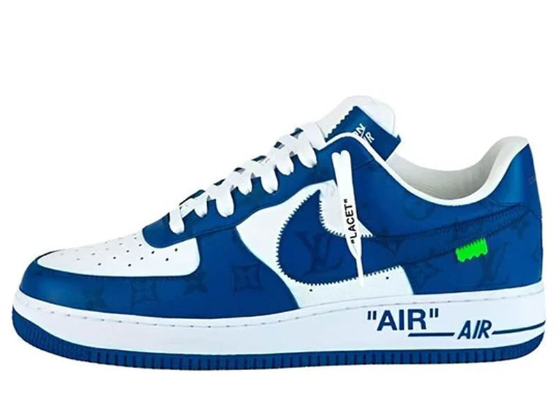 Louis Vuitton Nike Air Force 1 Low By Virgil Abloh White Royal