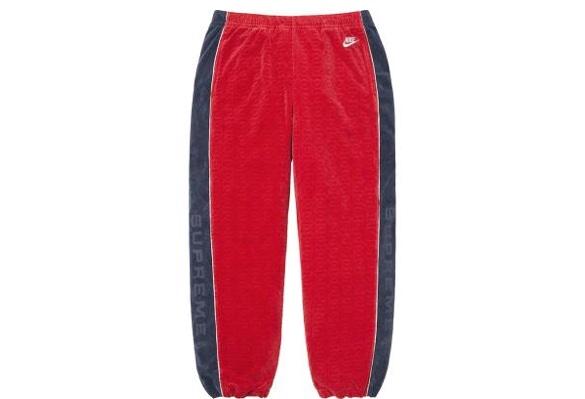 Supreme Nike Velour Track Pant Red