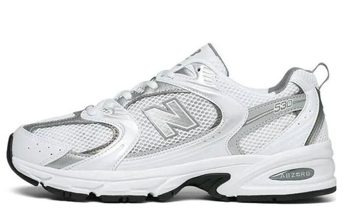 New Balance 530 White Silver Metallic