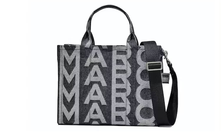 Marc Jacobs The Monogram Denim Medium Tote Bag Black